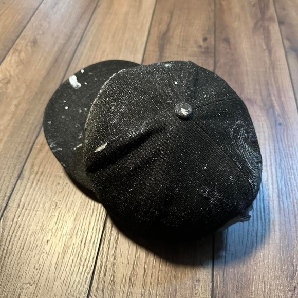 New era X Harley Davidson black paint‎ splattered snapback hat - Picture 4 of 8